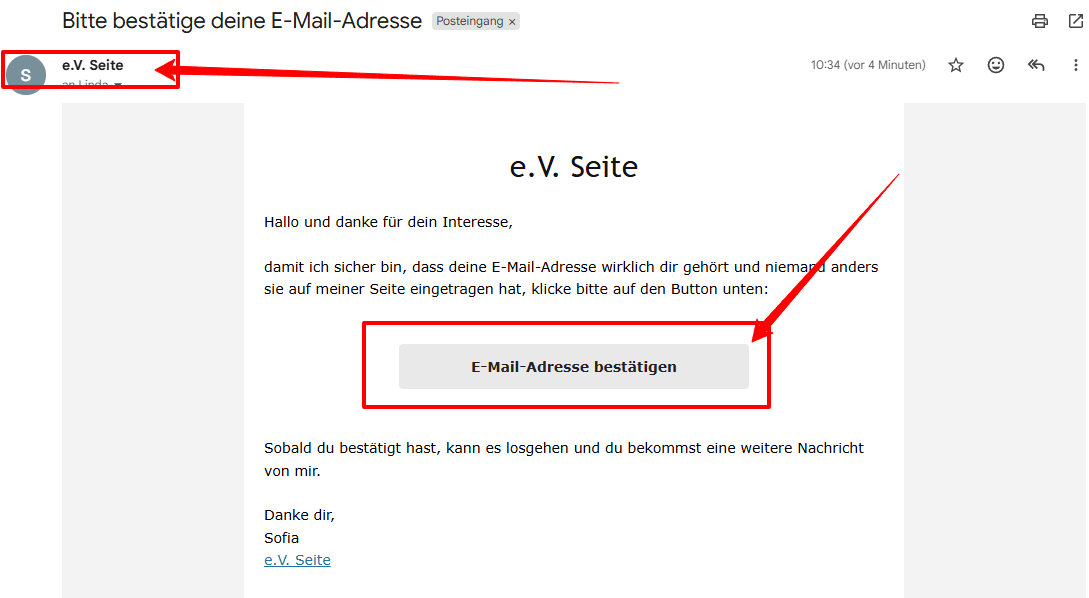 E-Mail bestätigen