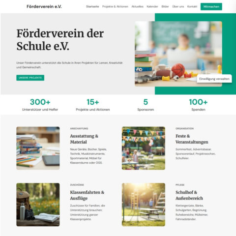 Website für Förderverein
