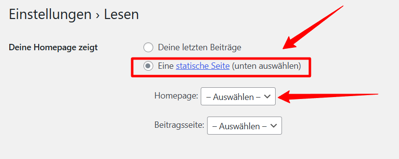 Startseite als Vereinshomepage