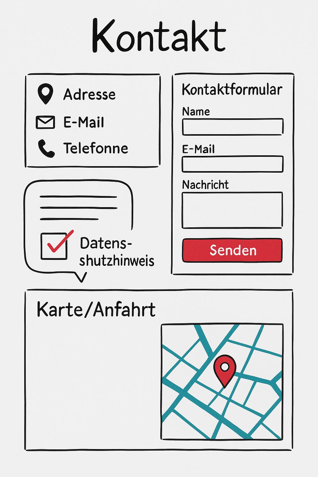 Kontaktseite für ein Verein