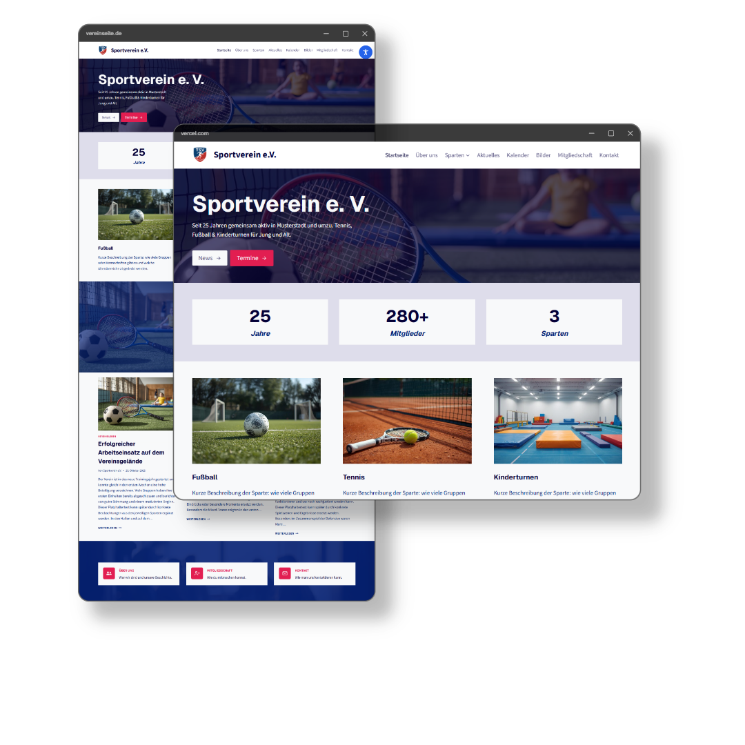 Website für Sportverein