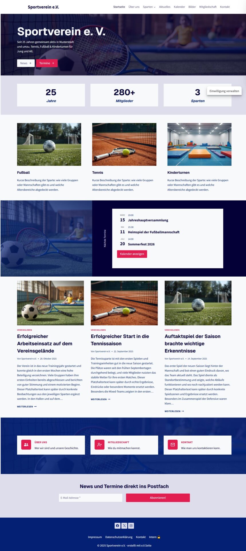 Sportverein Startseite