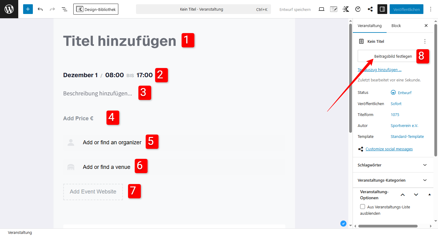 Vereinstermin erstellen