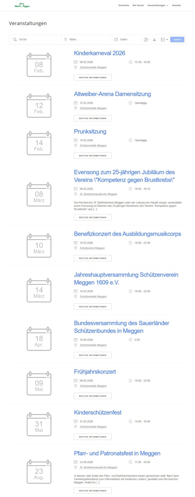 Kalender für Heimatverein