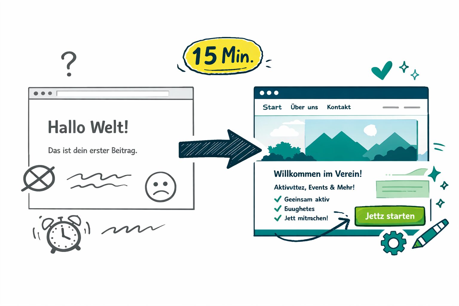 Vereinsseite in 15 Minuten
